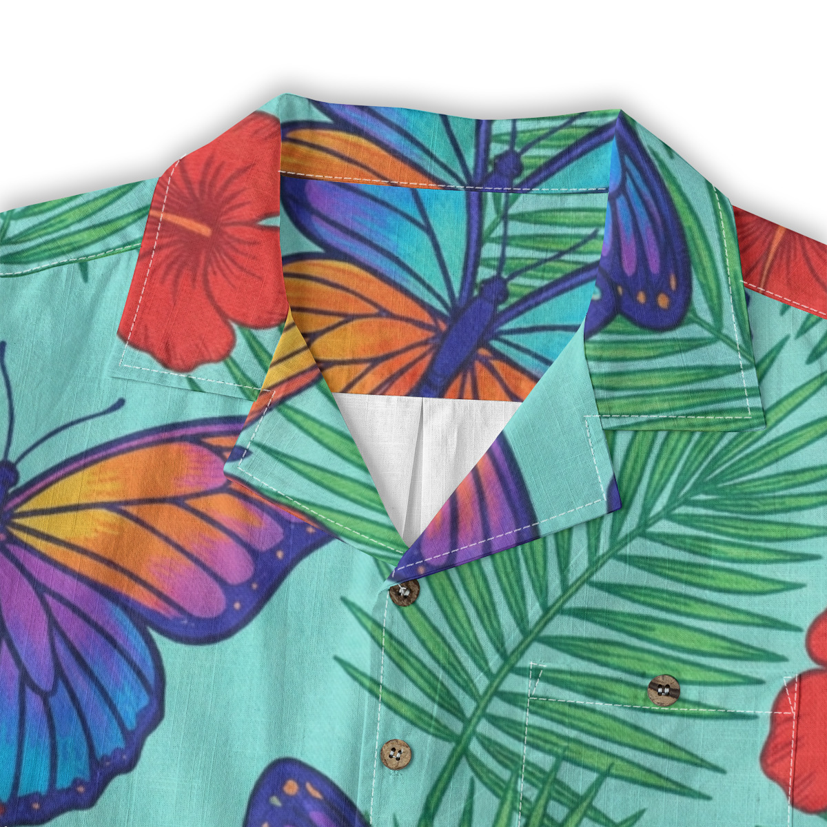 226767-484838ad-df57-4898-91df-852152700b17-1.jpeg CAD File Market Tropical Butterfly Floral Shirt – Insects Aloha Shirt - Summer Edit product image 3