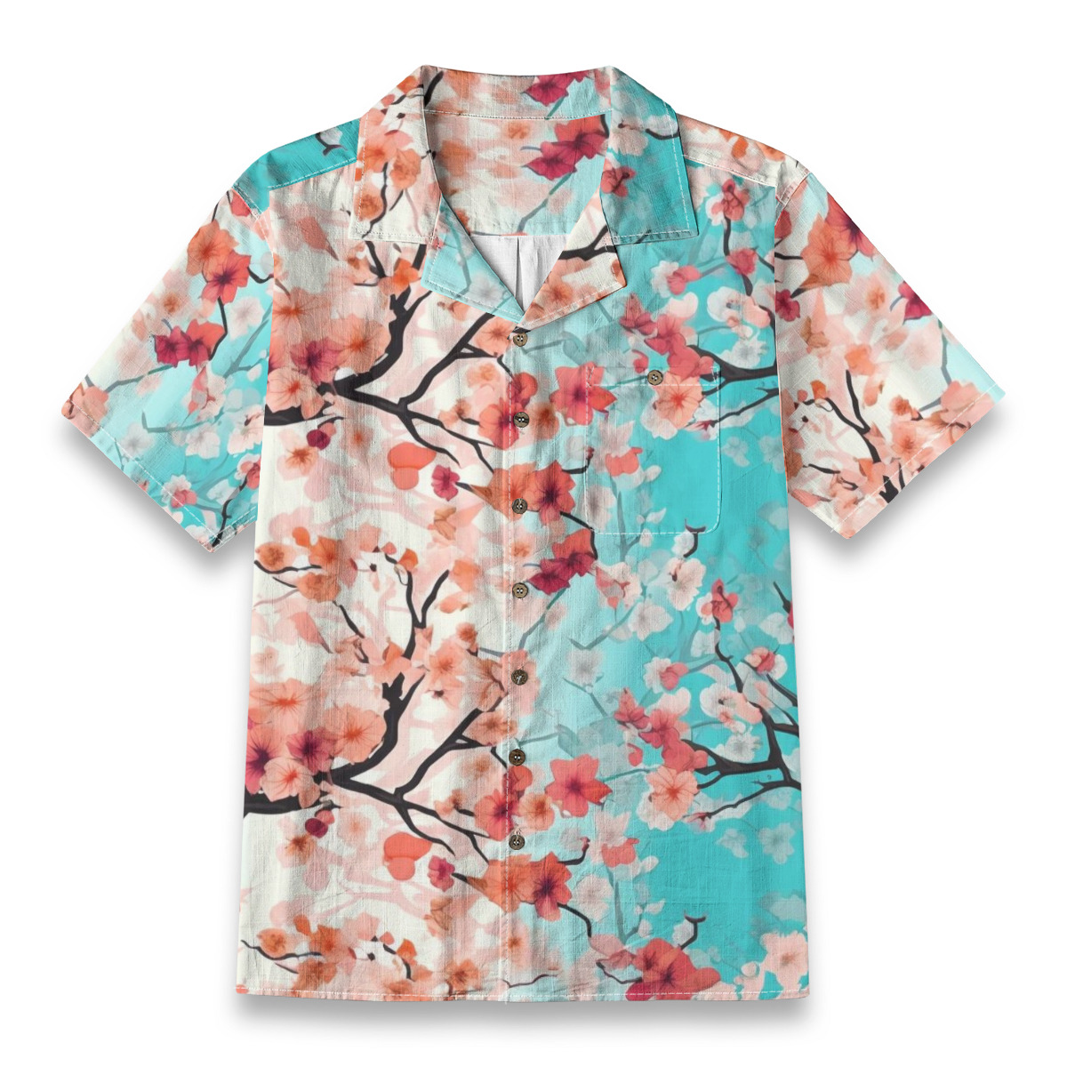 CAD File Market Daily Comfort Tropical Aloha Shirt - Resort Cut