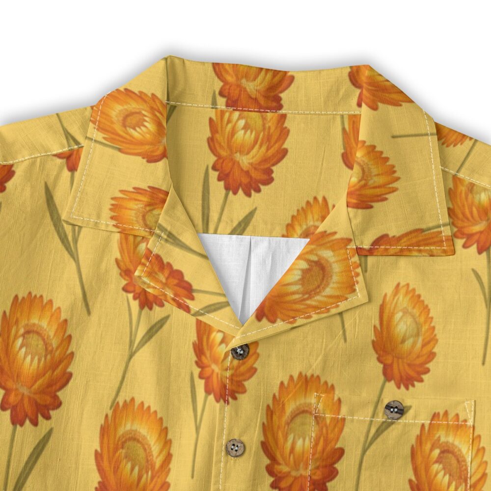 CAD File Market Xerochrysum Golden Bloom Bright Floral Island Shirt - Gallery Drop product image 3