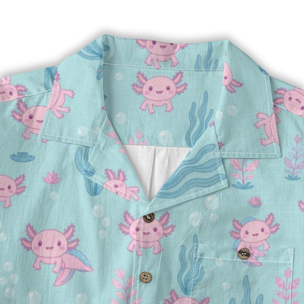 CAD File Market Axolotl Cute Aquatic Pattern Tropical Aloha Shirt - Island Reserve product image 3