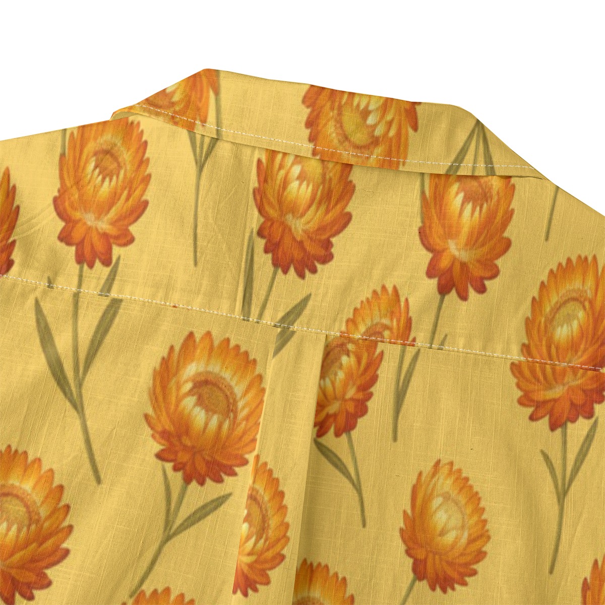 309833-485c7029-e20d-474a-9fee-40f33da5c4b9.jpeg CAD File Market Xerochrysum Golden Bloom Bright Floral Island Shirt - Gallery Drop product image 4
