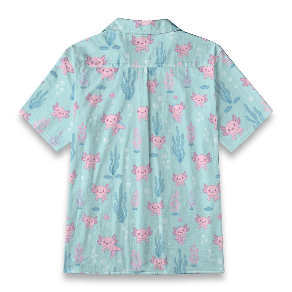 CAD File Market Axolotl Cute Aquatic Pattern Tropical Aloha Shirt - Island Reserve product image 2