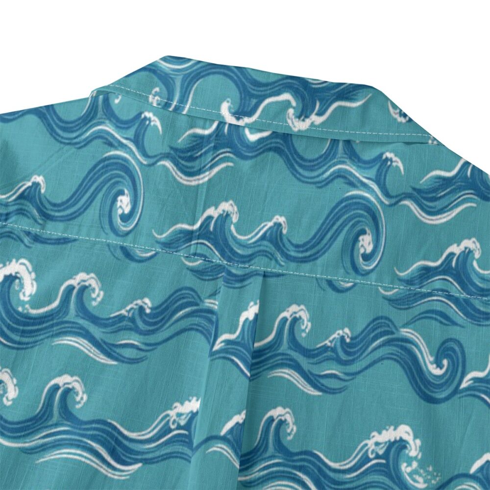 CAD File Market Tidal Flow Patterns Teal Ocean Resort Shirt - Coastal Select product image 4