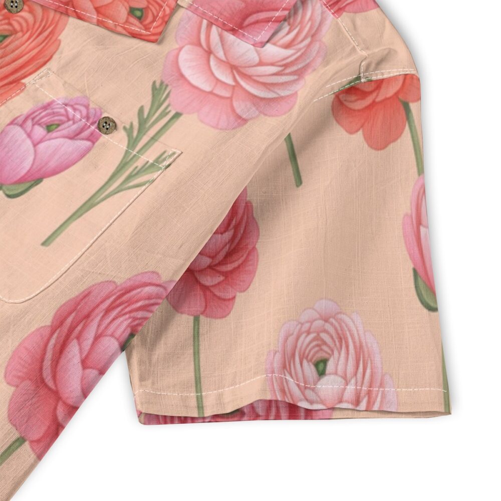 CAD File Market Ranunculus Soft Bloom Floral Tropical Aloha Shirt - Sunset Edition product image 5