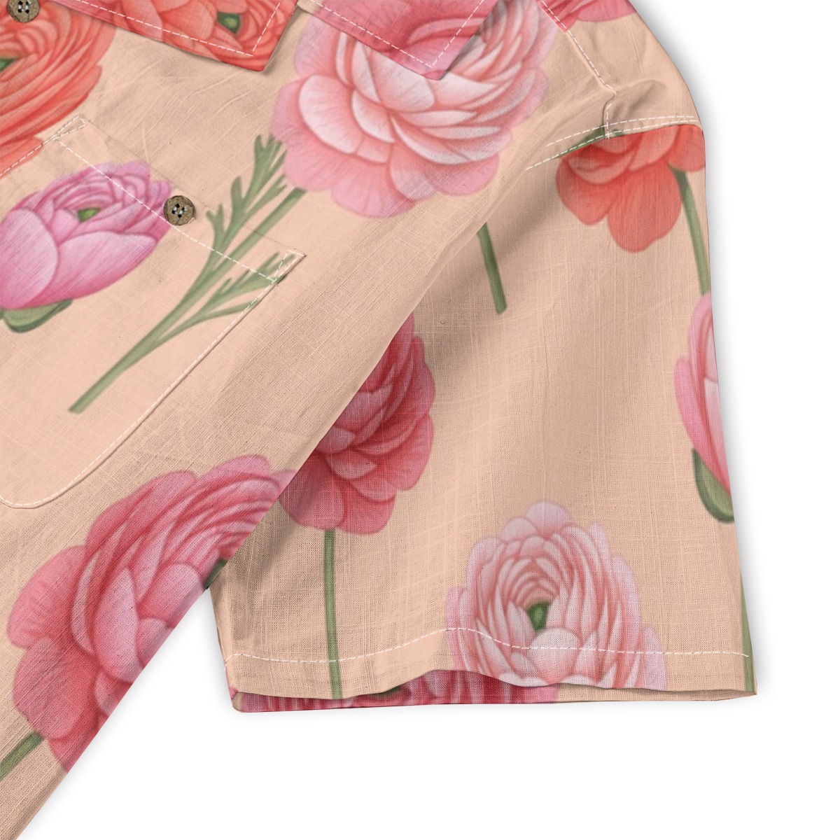 309833-a7b6f421-e7c8-4697-a21b-c4b24641fc0d.jpeg CAD File Market Ranunculus Soft Bloom Floral Tropical Aloha Shirt - Sunset Edition product image 5