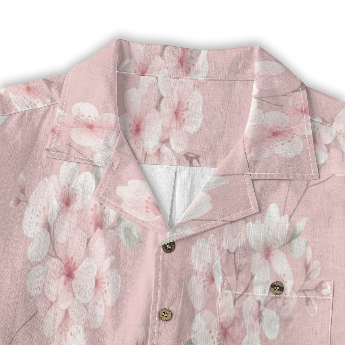 309833-abde3661-94e5-47b2-b9b2-eab3ada7387b.jpeg CAD File Market Soft Cherry Blossom Pink Floral Aloha Shirt - Resort Cut product image 3