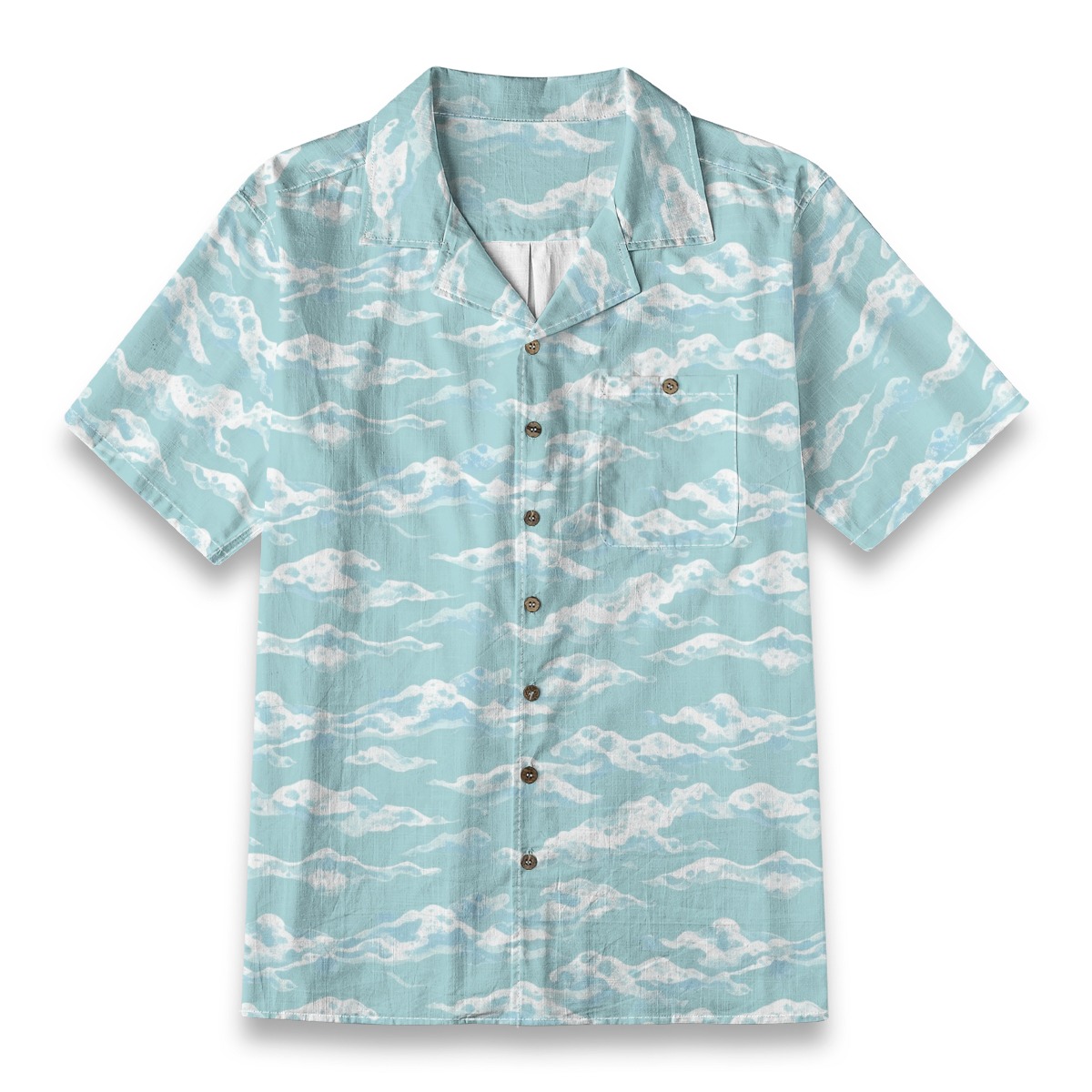 CAD File Market Foam Tide Layers Soft Aqua Beach Shirt - Coastal Select