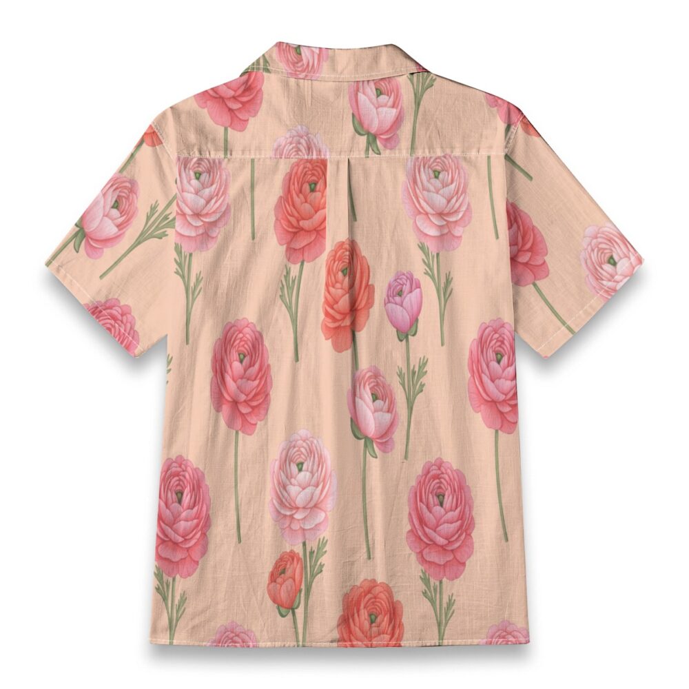 CAD File Market Ranunculus Soft Bloom Floral Tropical Aloha Shirt - Sunset Edition product image 2