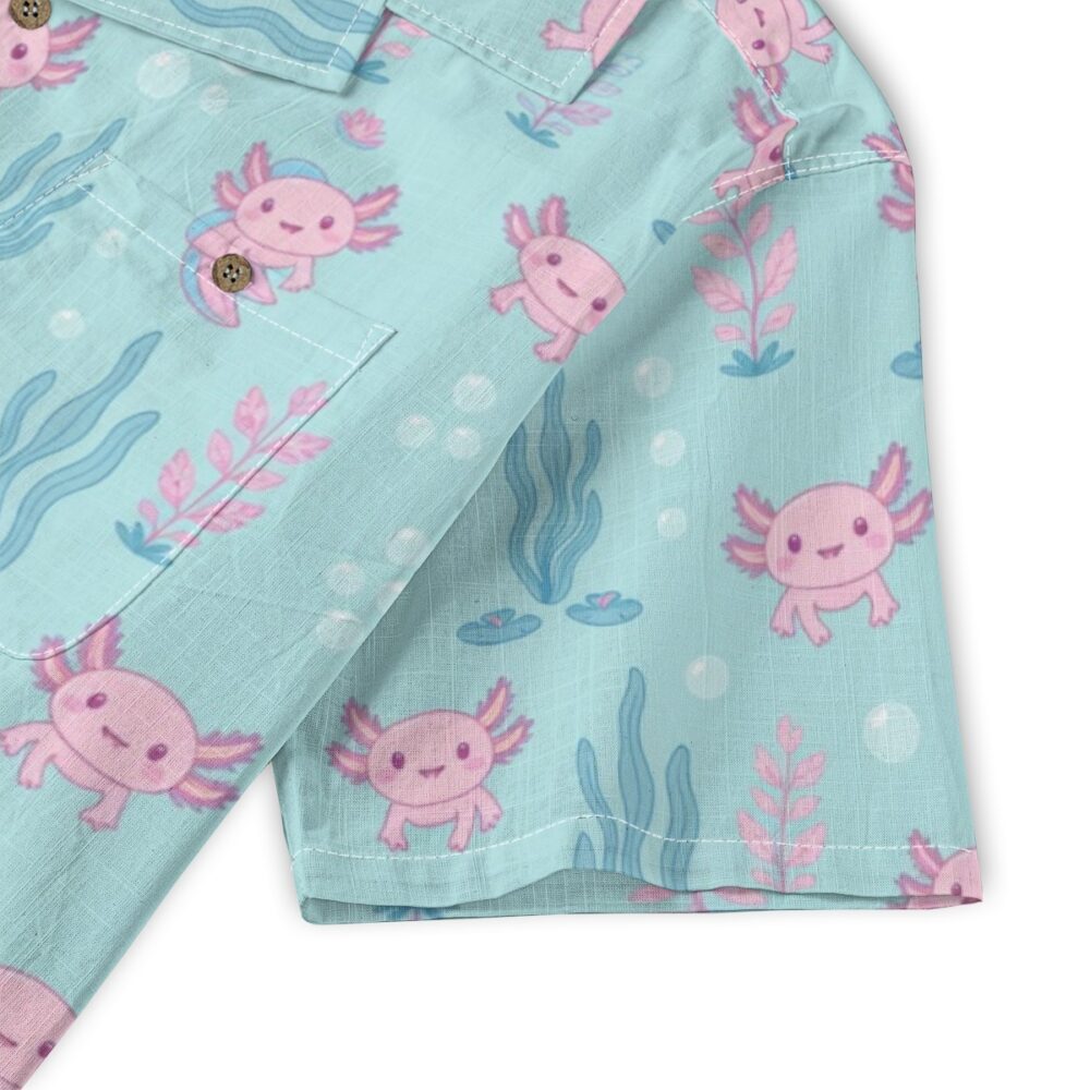 CAD File Market Axolotl Cute Aquatic Pattern Tropical Aloha Shirt - Island Reserve product image 5