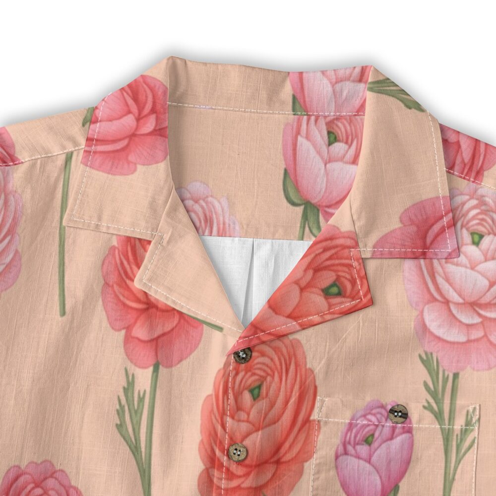 CAD File Market Ranunculus Soft Bloom Floral Tropical Aloha Shirt - Sunset Edition product image 3