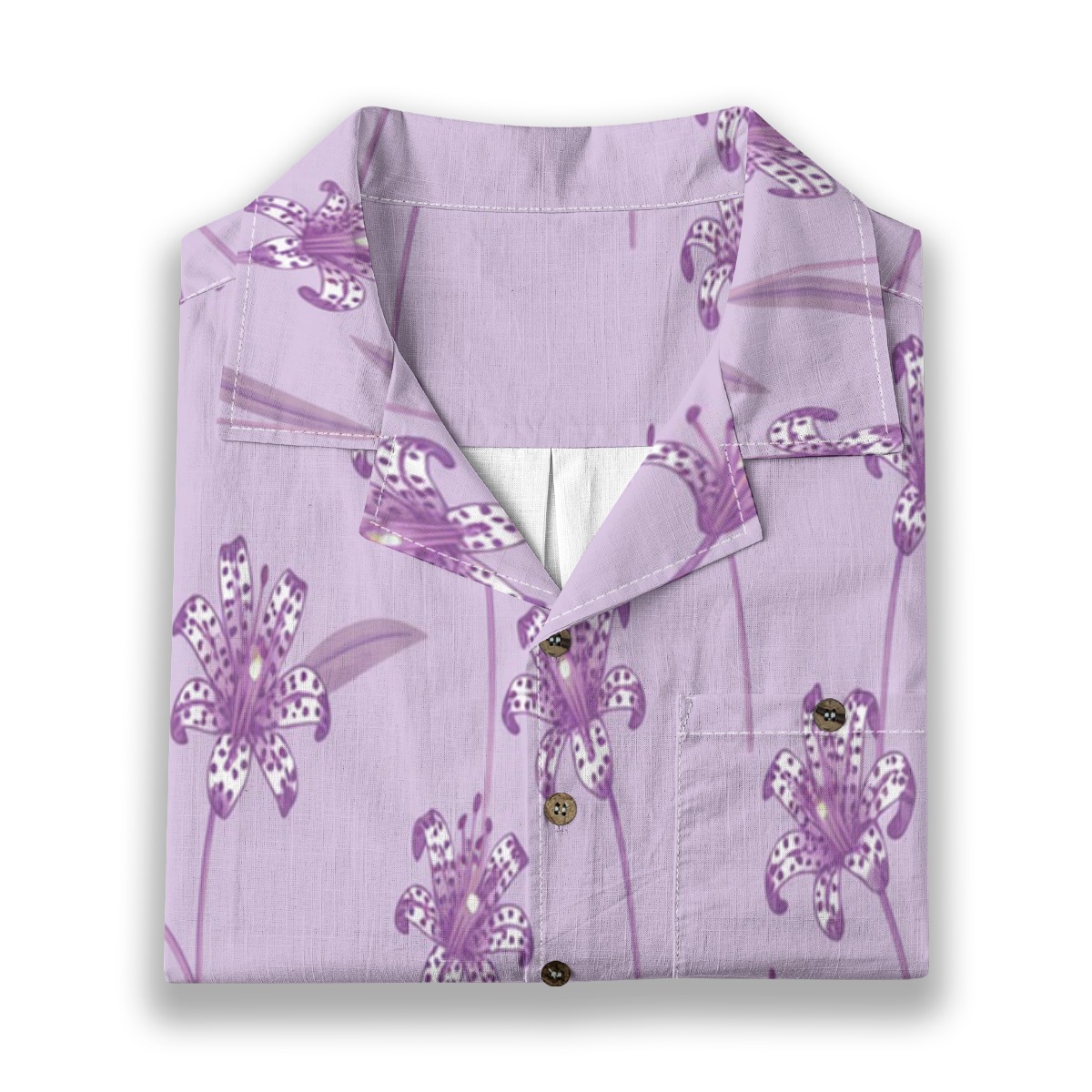 309833-fc5ab86c-e2ed-4046-9b9f-44d55a7ef544.jpeg CAD File Market Toad Lily Lavender Exotic Floral Island Shirt - Island Reserve product image 6