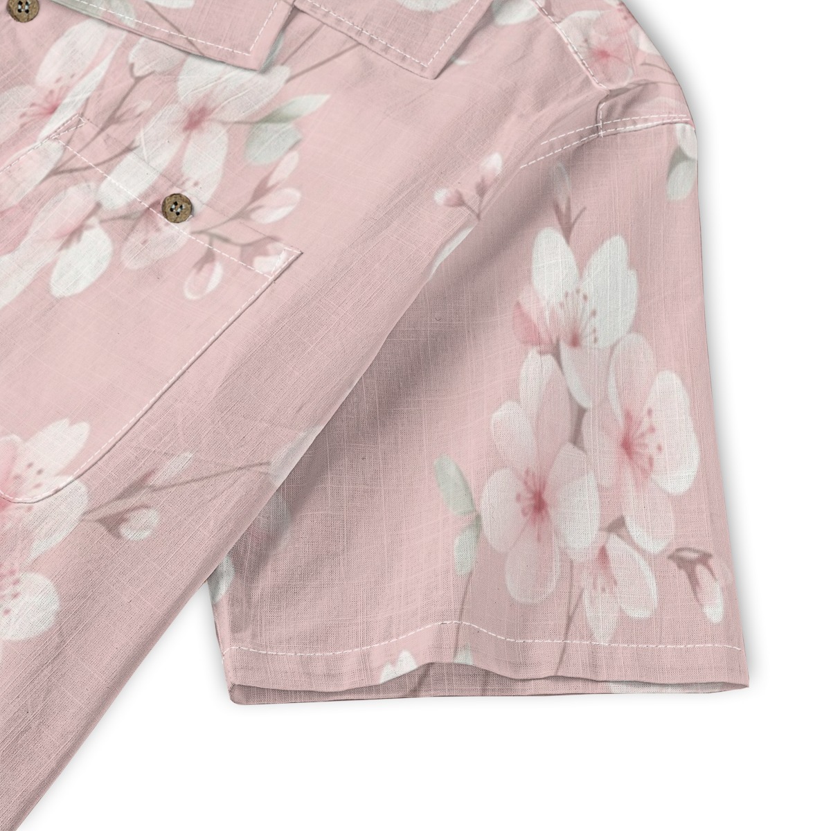 309833-fc6a5c60-7f46-4d8b-a299-2af09908d033.jpeg CAD File Market Soft Cherry Blossom Pink Floral Aloha Shirt - Resort Cut product image 5
