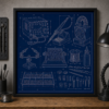 Soldering Station Blueprint Framed Print product image
