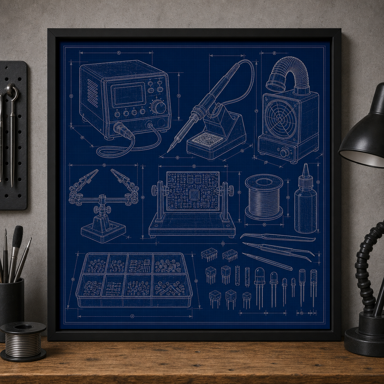 Soldering Station blueprint print